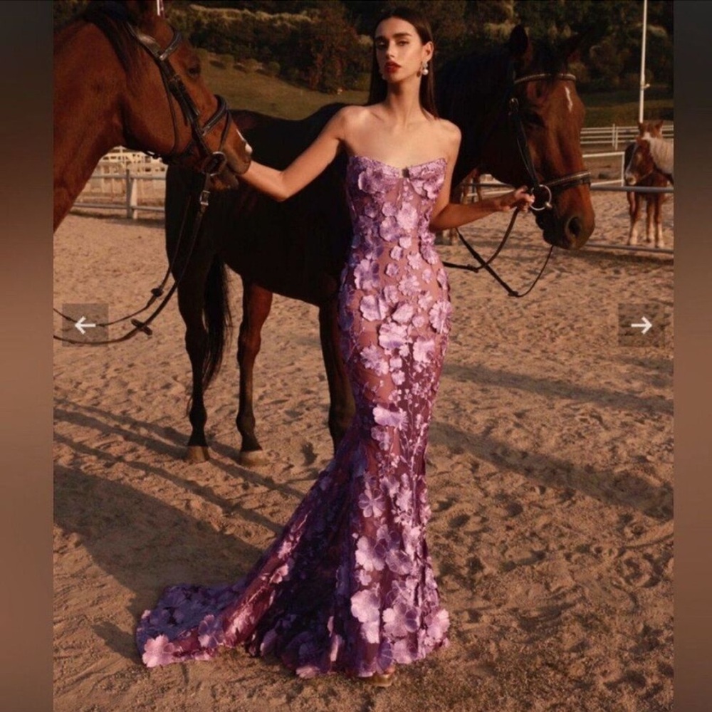$1,200 NWOT SOLD OUT Bronx and Banco JASMINE LILAC GOWN